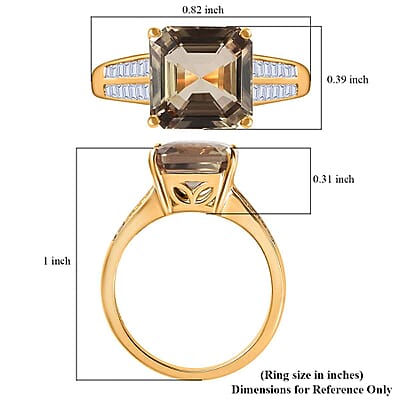 Iliana 18K Yellow Gold AAA Turkizite and G-H SI Diamond Ring, Wedding Rings For Women 4.25 Grams 4.50 ctw