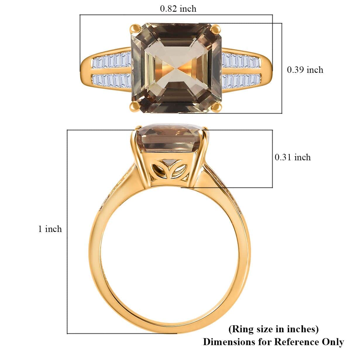Iliana 18K Yellow Gold AAA Turkizite and G-H SI Diamond Ring, Wedding Rings For Women 4.25 Grams 4.50 ctw image number 7