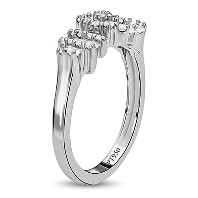 950 Platinum  White Diamond SI - VS Ring ,  Platinum Wt. 4.97 g 0.53 ctw