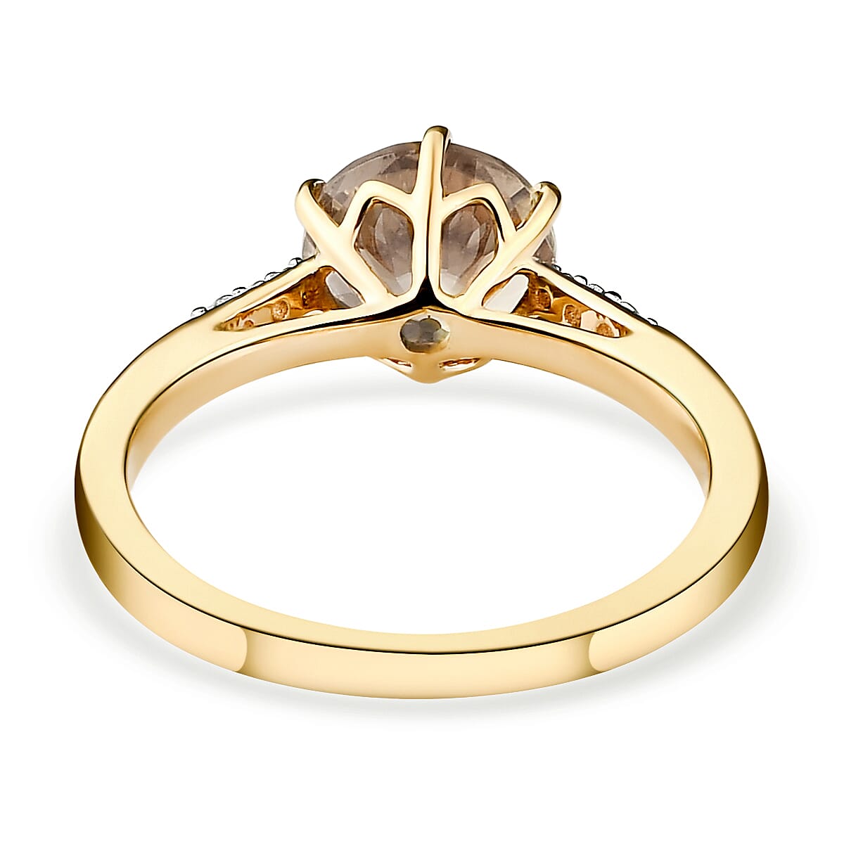 Iliana 18K Yellow Gold 100 Facet AAA Turkizite and G-H SI Diamond Ring (Size 5.0) 3 Grams 2.20 ctw