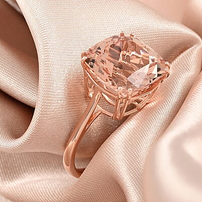 Certified & Appraised Luxoro 14K Rose Gold AAA Marropino Morganite Solitaire Ring (Size 5.0) 2.38 Grams 7.00 ctw