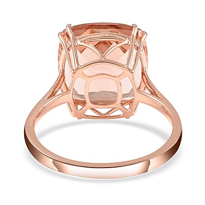Certified & Appraised Luxoro 14K Rose Gold AAA Marropino Morganite Solitaire Ring (Size 5.0) 2.38 Grams 7.00 ctw