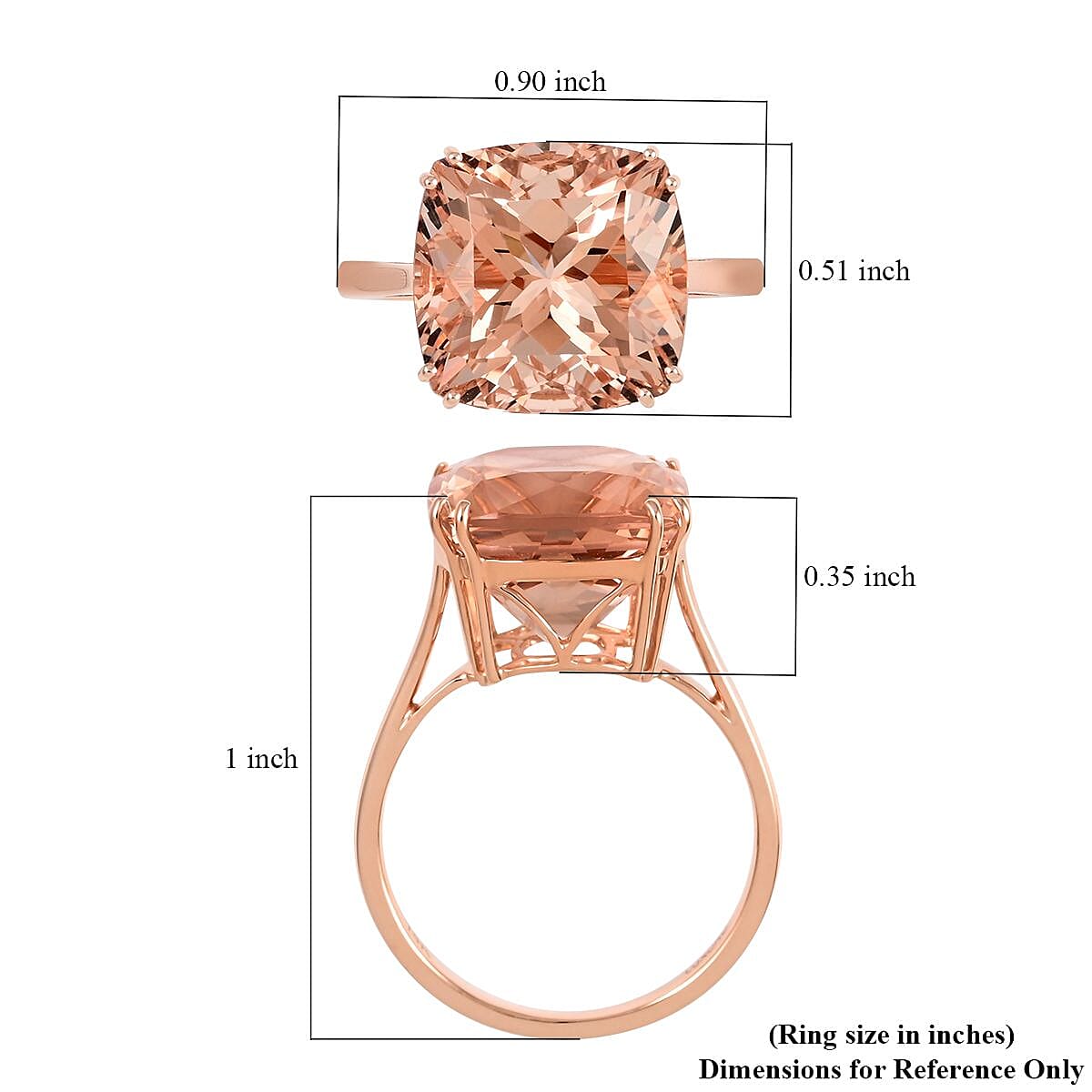 Certified & Appraised Luxoro 14K Rose Gold AAA Marropino Morganite Solitaire Ring (Size 5.0) 2.38 Grams 7.00 ctw