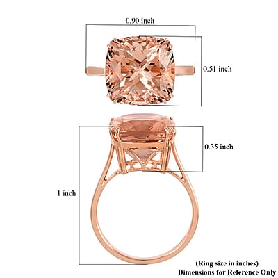 Certified & Appraised Luxoro 14K Rose Gold AAA Marropino Morganite Solitaire Ring (Size 5.0) 2.38 Grams 7.00 ctw