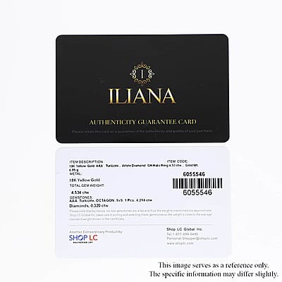Iliana AAA Radiant Cut Turkizite and G-H SI Diamond 4.50 ctw Halo Ring, 18K Yellow Gold Ring, Turkizite Ring, Gold Gifts For Her 4.70 Grams (Size 5.00)