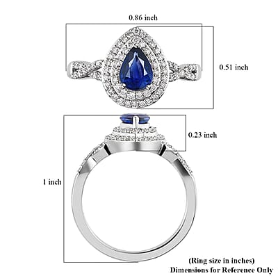 Ankur Treasure Chest Rhapsody 950 Platinum AAAA Tanzanian Color Change Sapphire and E-F VS2 Diamond Cocktail Ring (Size 5.0) 5.50 Grams 1.10 ctw with Free UV Torch
