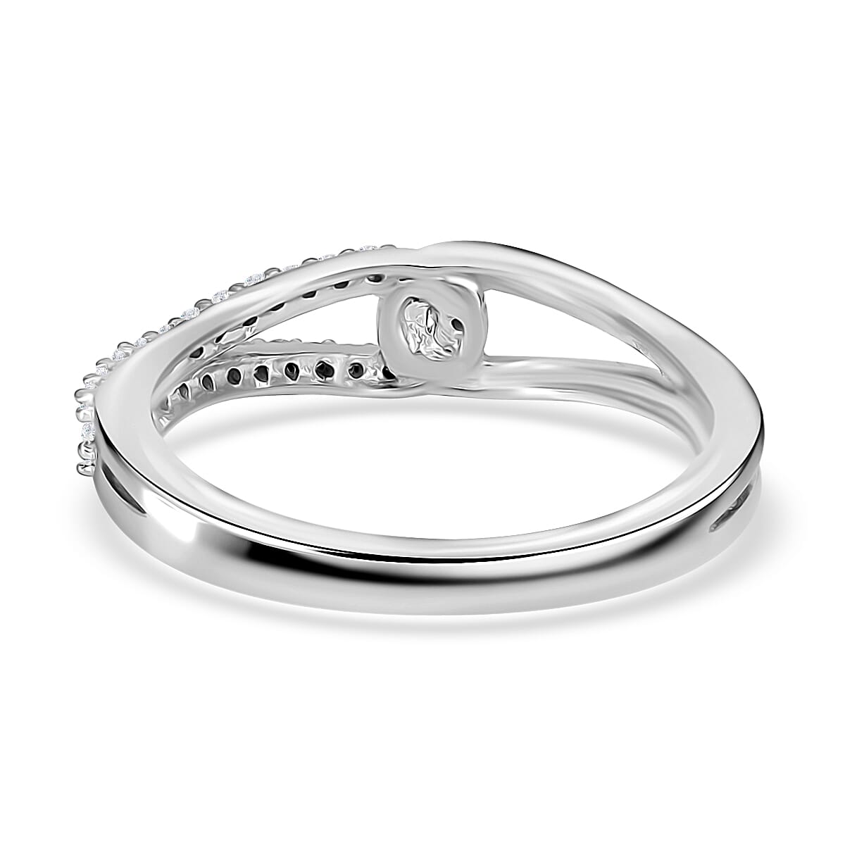 Iliana IGI Certified 18K White Gold G-H SI Diamond Band Ring (Size 10.0) 0.20 ctw image number 4