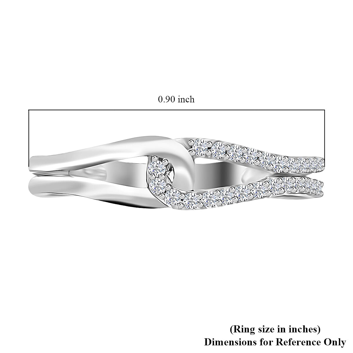 Iliana IGI Certified 18K White Gold G-H SI Diamond Band Ring (Size 10.0) 0.20 ctw image number 5