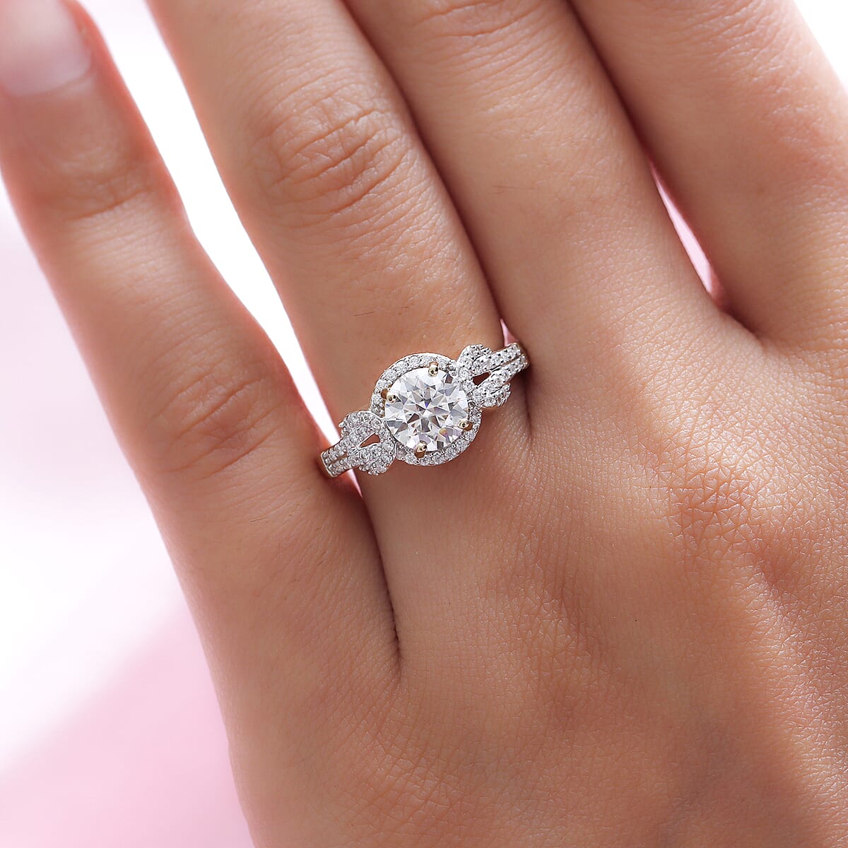 Luxoro 10K Yellow Gold Moissanite Ring, Promise Rings (Size 10.5) 1.40 ctw image number 2