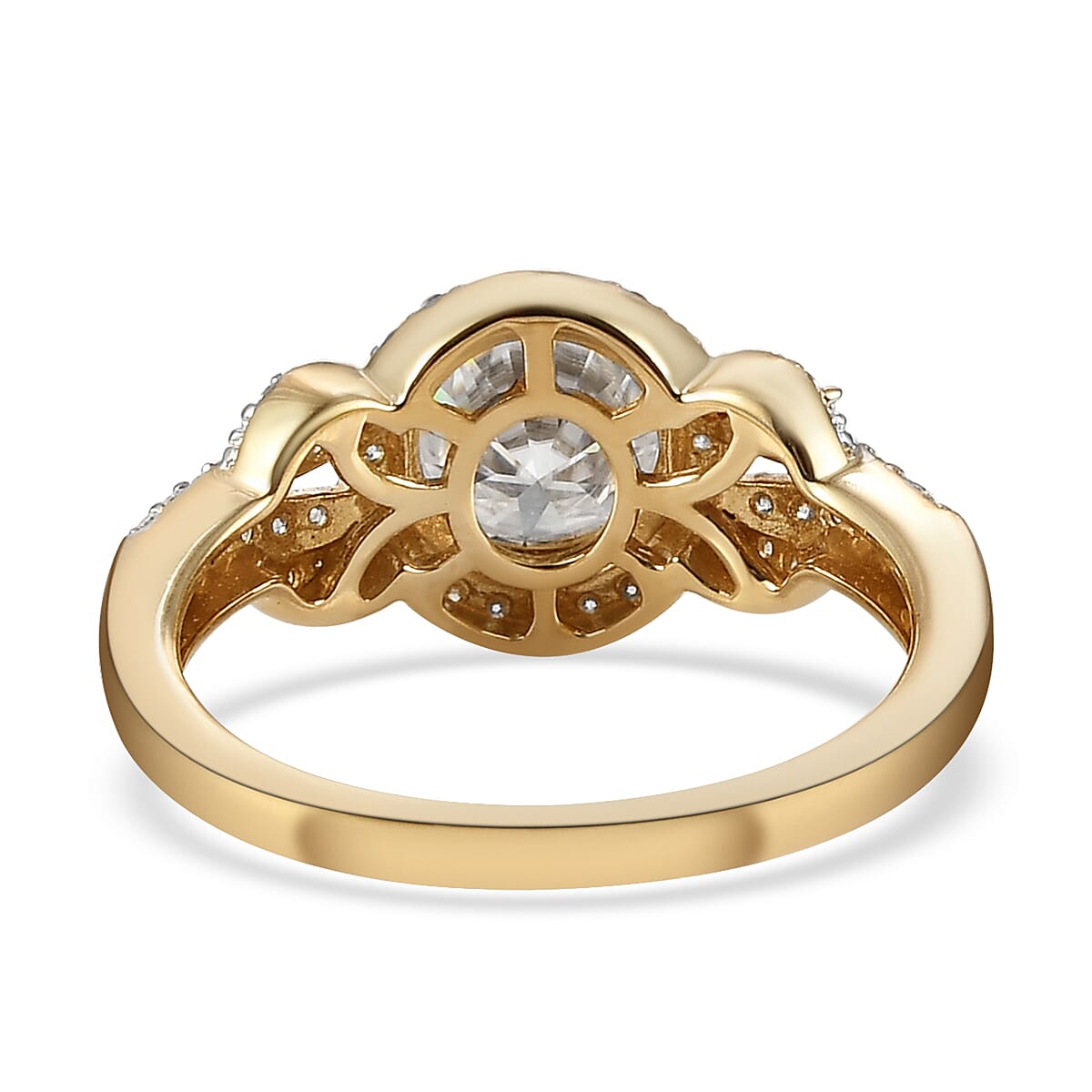 Luxoro 10K Yellow Gold Moissanite Ring, Promise Rings (Size 10.5) 1.40 ctw image number 4