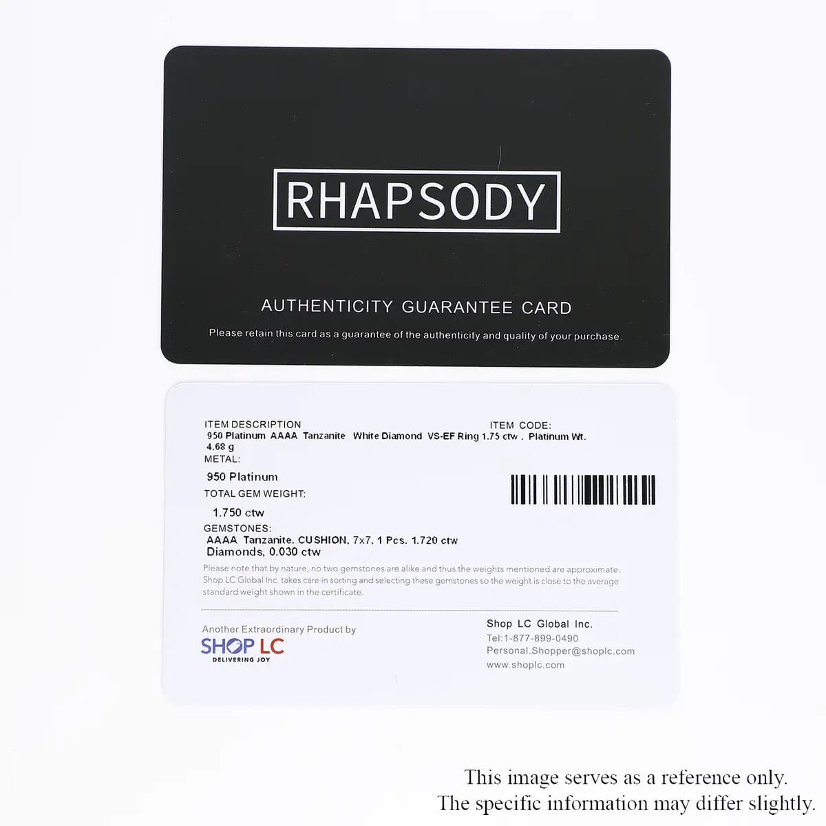Certified & Appraised Rhapsody 950 Platinum AAAA Tanzanite and E-F VS Diamond Ring (Size 6.5) 4.68 Grams 1.75 ctw (Delivered in 10-12 Business Days)  image number 7