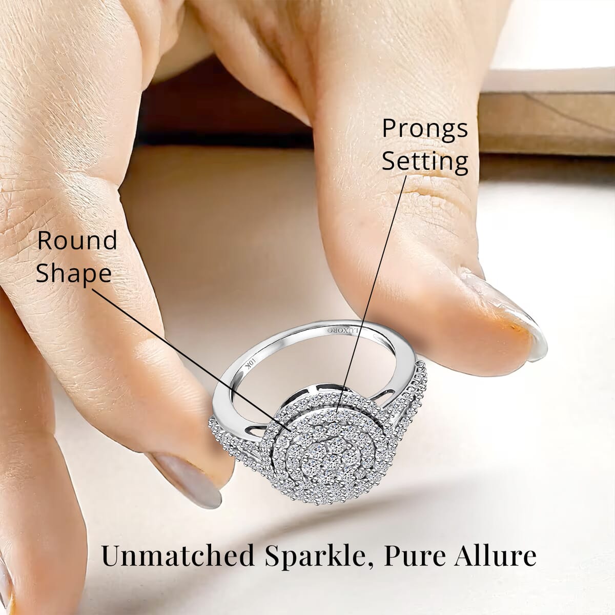 10K White Gold G-H SI Luxuriant Lab Grown Diamond Cocktail Ring (Size 5.5) 3 Grams 1.00 ctw image number 5
