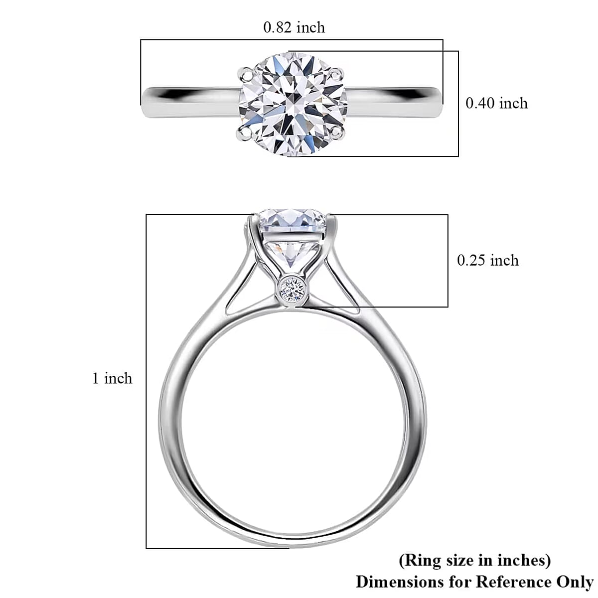 Luxuriant Lab Grown Diamond G-H SI Solitaire Ring,14K White Gold Ring, Diamond Ring, Gifts For Her, Diamond Jewelry (Size 8.5) image number 7