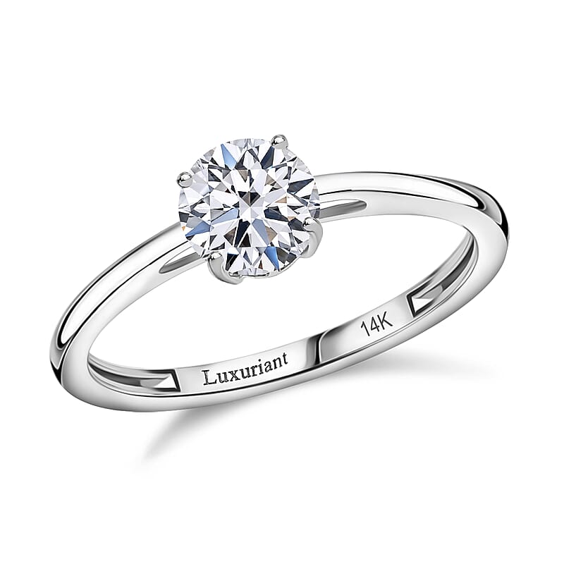 Luxoro G-H SI Luxuriant Lab Grown Diamond Solitaire Ring,14K White Gold Ring, Diamond Ring, Gifts For Her, Diamond Jewelry 1.00 ctw