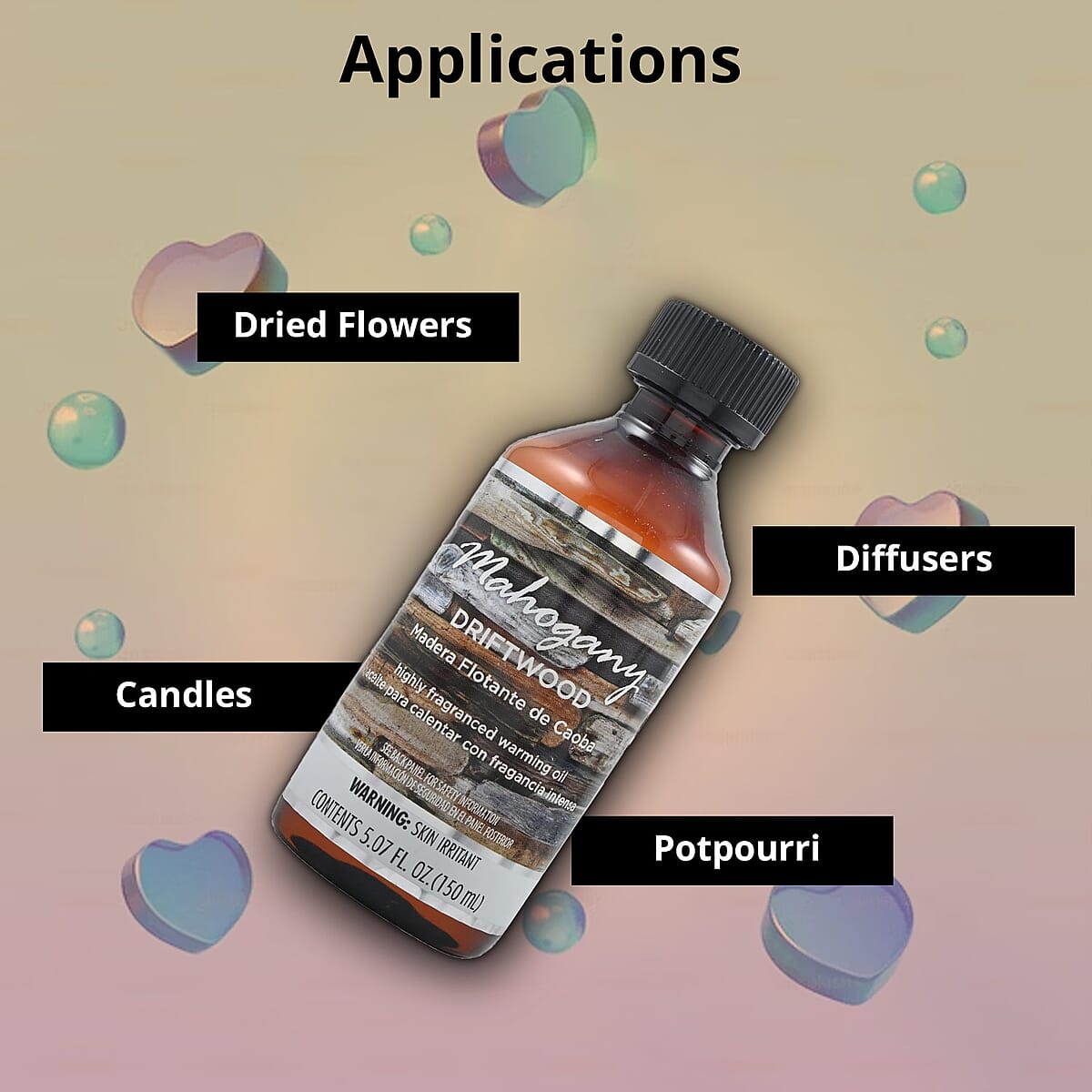 6pc (Asst. B)Lilac Petals, Mahogany Driftwood, Tranquil Spa, Midnight Rain, Radiant Orchid, Peacharine Passionfruit Diffuser Oils image number 1