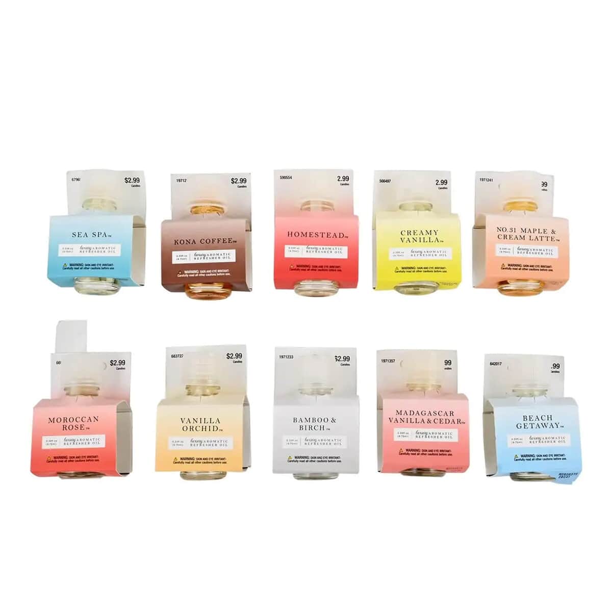 Closeout Set of 10pc Refresher Oils (Assortment B), Potpourri Refresher Oils Assortment, Refresher Oil For Burner, Fragrance Oil For Air Freshers image number 0