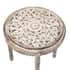 NAKKASHI Wooden Handcarved Scroll Pattern Table with Glass image number 6