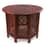 NAKKASHI Handcarved Wooden Table with Round Top Floral & Jali Stand