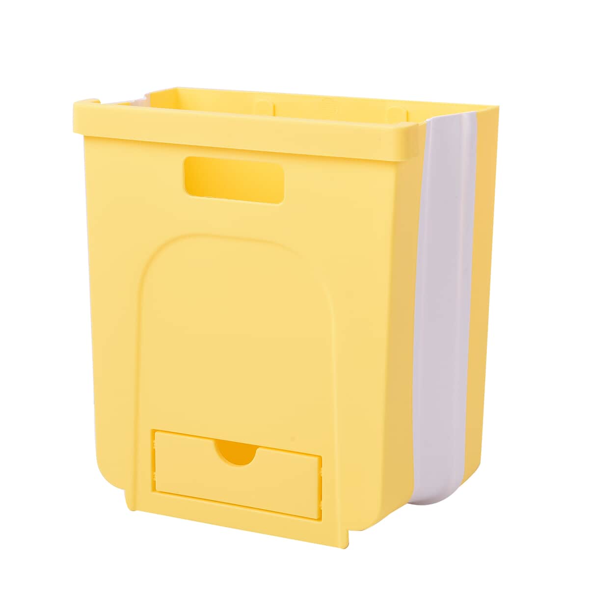 Yellow 10L Foldable Hanging Waste Bin image number 0
