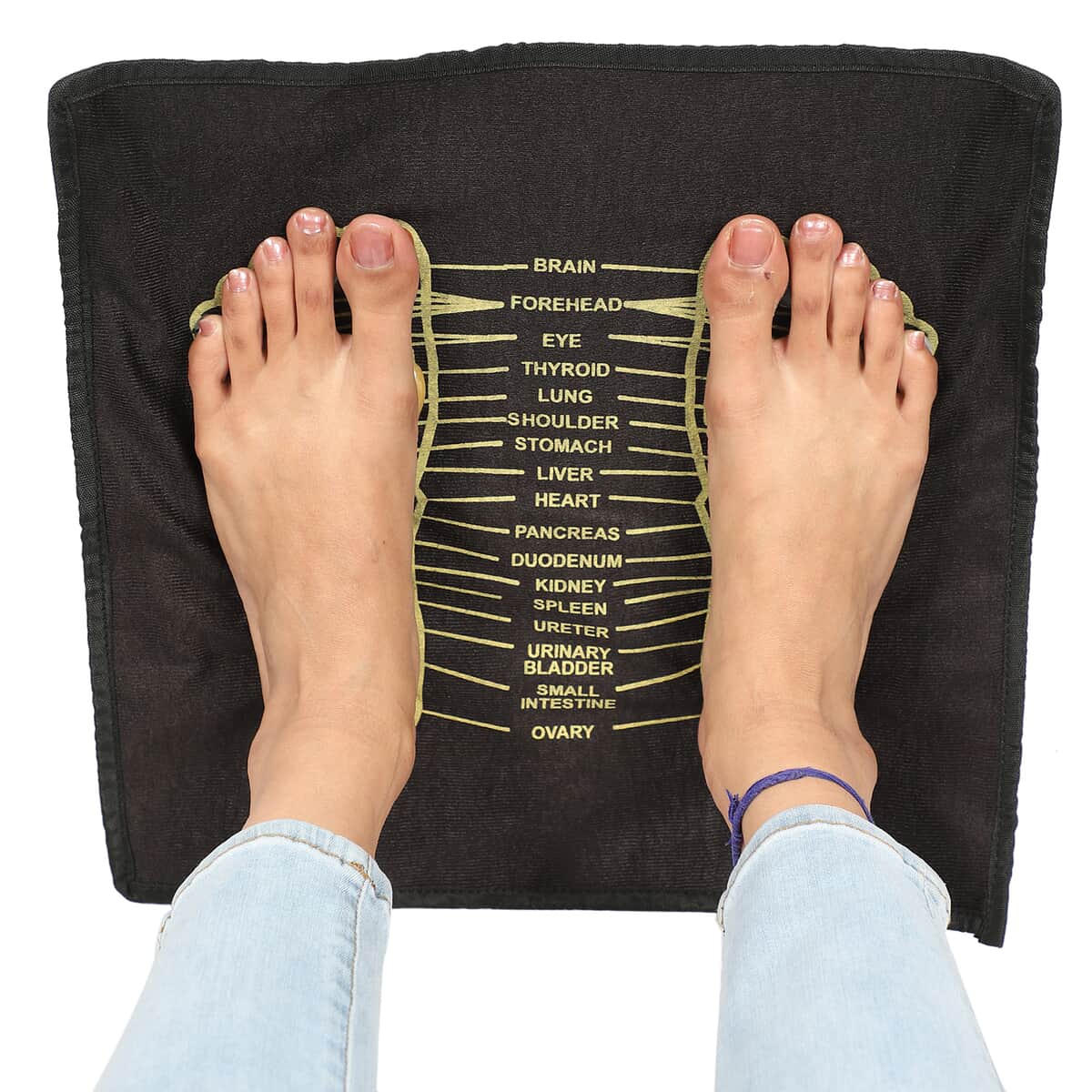 Seven Chakra Acupressure Foot Mat with Seven Chakra Stones image number 6
