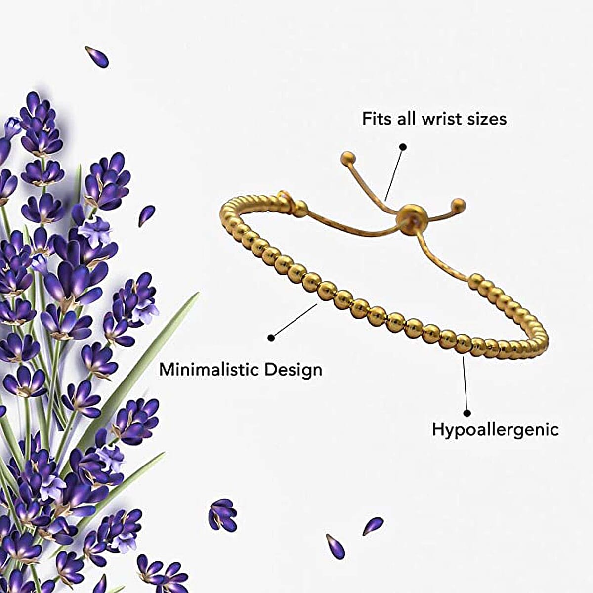 Bead Bolo Bracelet in 14K Yellow Gold Over Sterling Silver 4 Grams image number 4