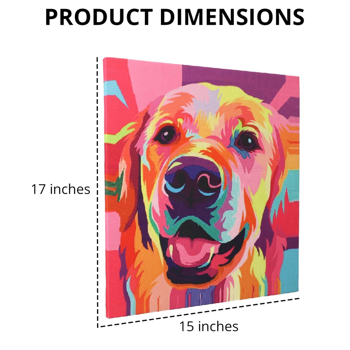 Canvas Framed Digital Dog Print Wall Hanging Painting image number 3