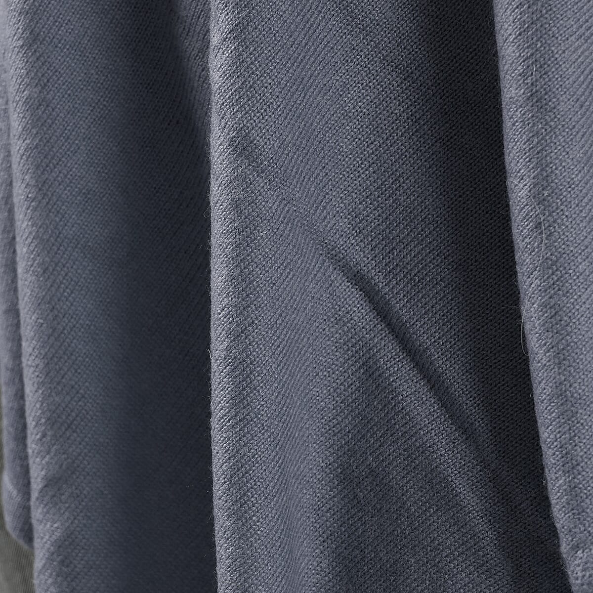 Passage Light Gray 100% Cashmere Woolen Poncho for Women , Cashmere Poncho , Women Capes , Poncho Scarf image number 3