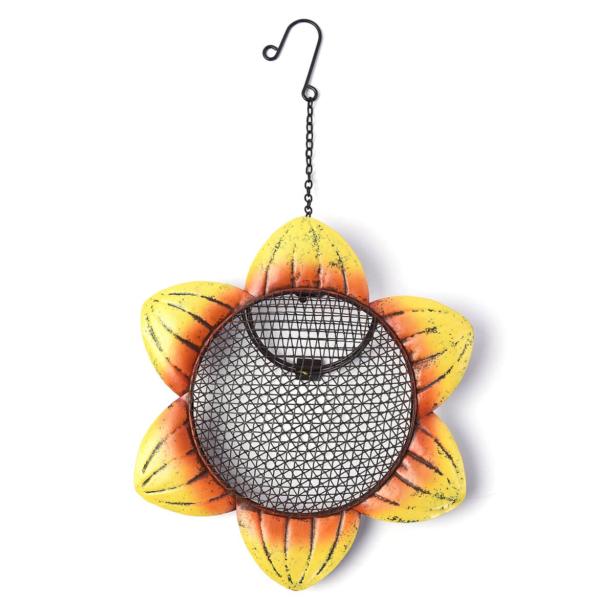 Homesmart Multicolored Handmade Decorative Sunflower Metal Mesh Bird Feeder With Hanging Hook For Garden Decor image number 0