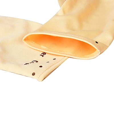 Set of 3 Pairs of Beige Copper Infused Compression Set of Foot, Gloves and Calf Sleeves - L