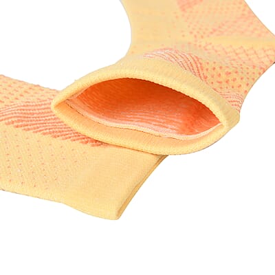 Set of 3 Pairs of Beige Copper Infused Compression Set of Foot, Gloves and Calf Sleeves - L