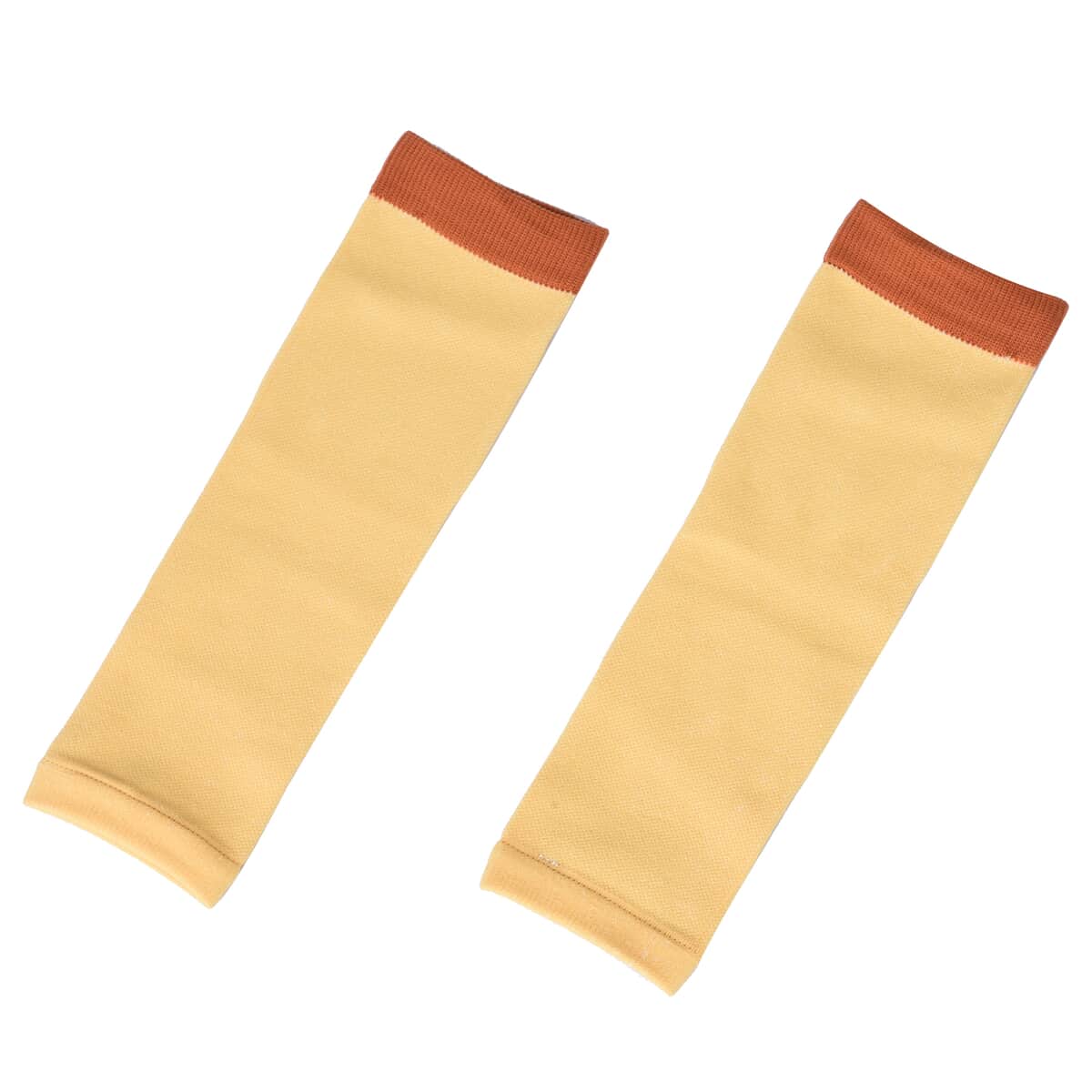 Set of 3 Pairs of Beige Copper Infused Compression Set of Foot, Gloves and Calf Sleeves - L image number 5