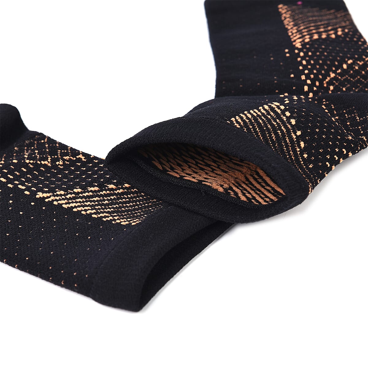 Set of 3 Pairs of Black Copper Infused Compression Set of Foot, Gloves and Calf Sleeves - M image number 4