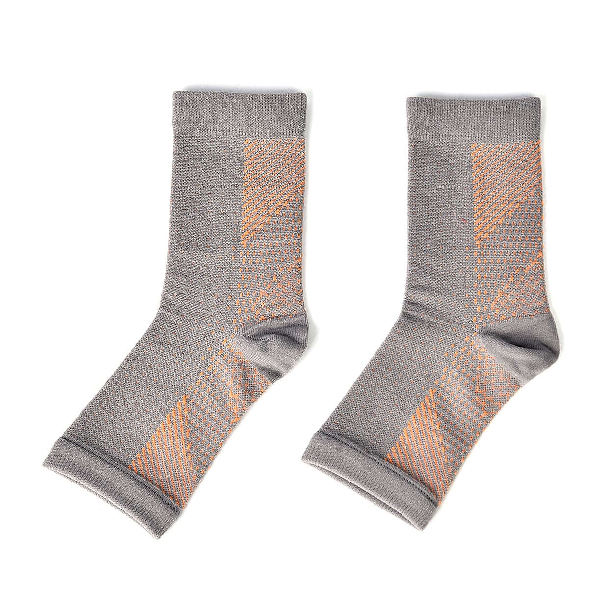 Set of 3 Pairs of Gray Copper Infused Compression Set of Foot, Gloves and Calf Sleeves - M image number 3
