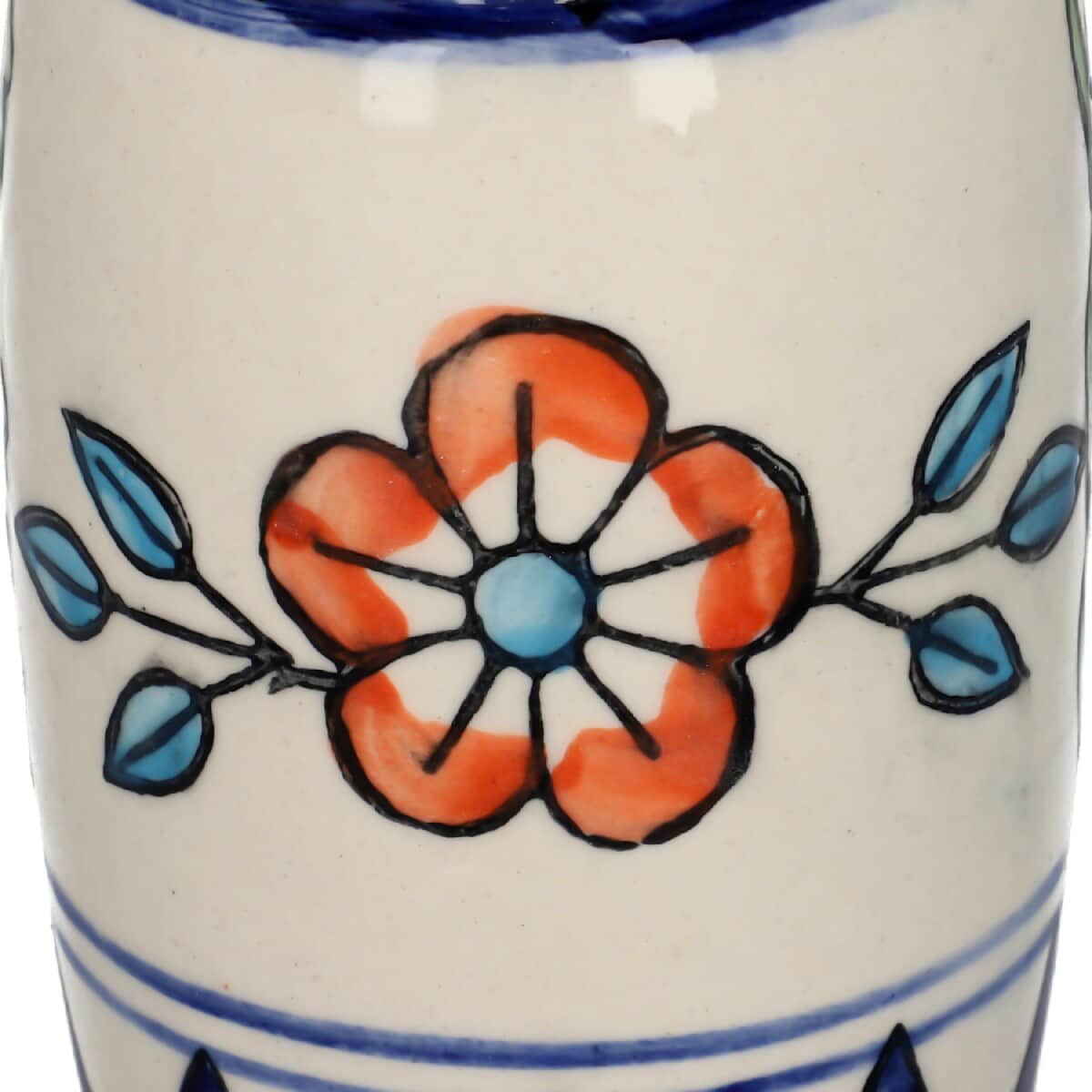 Set Of 2 Multi Color Hand Painted Floral Ceramic Soap Dispenser image number 3