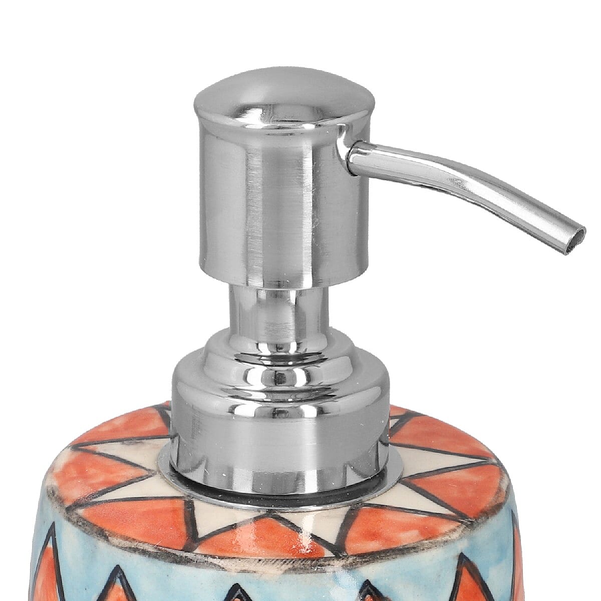 Set Of 2 Multi Color Hand Painted Floral Ceramic Soap Dispenser image number 5