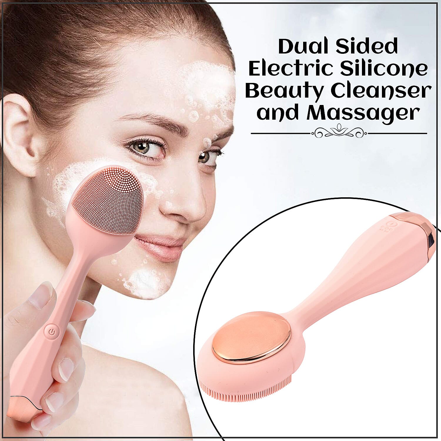 Dual Sided Electric Silicone Beauty Cleanser and Massager