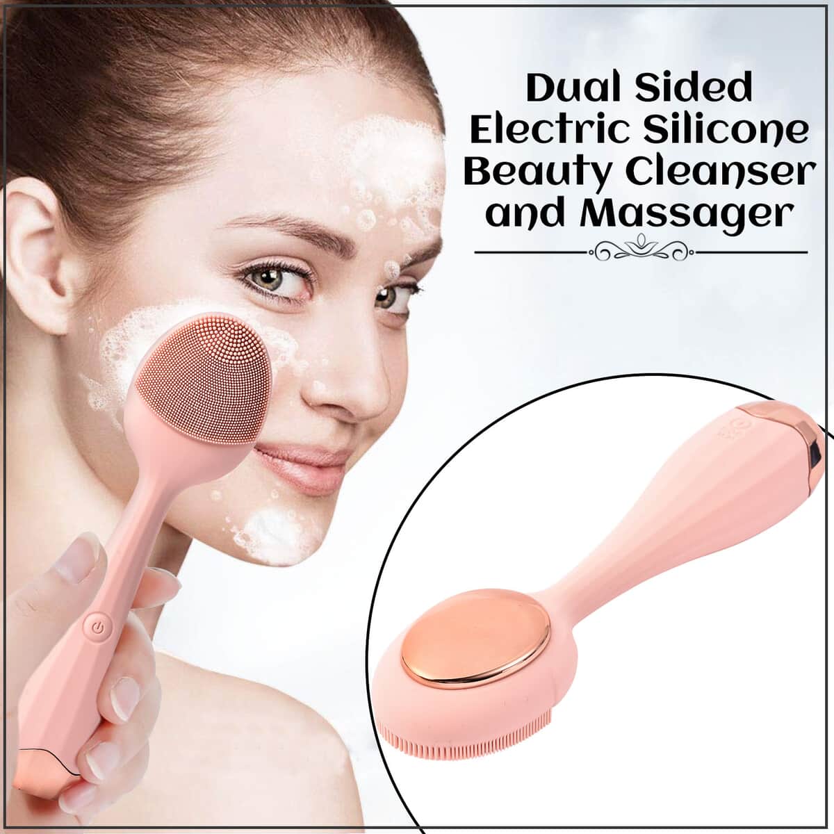 Dual Sided Electric Silicone Beauty Cleanser and Massager image number 1