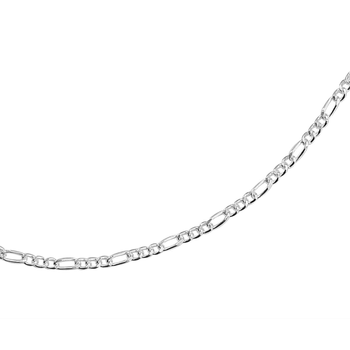 Italian Figaro Chain 24 Inch in Sterling Silver 3.10 Grams image number 2