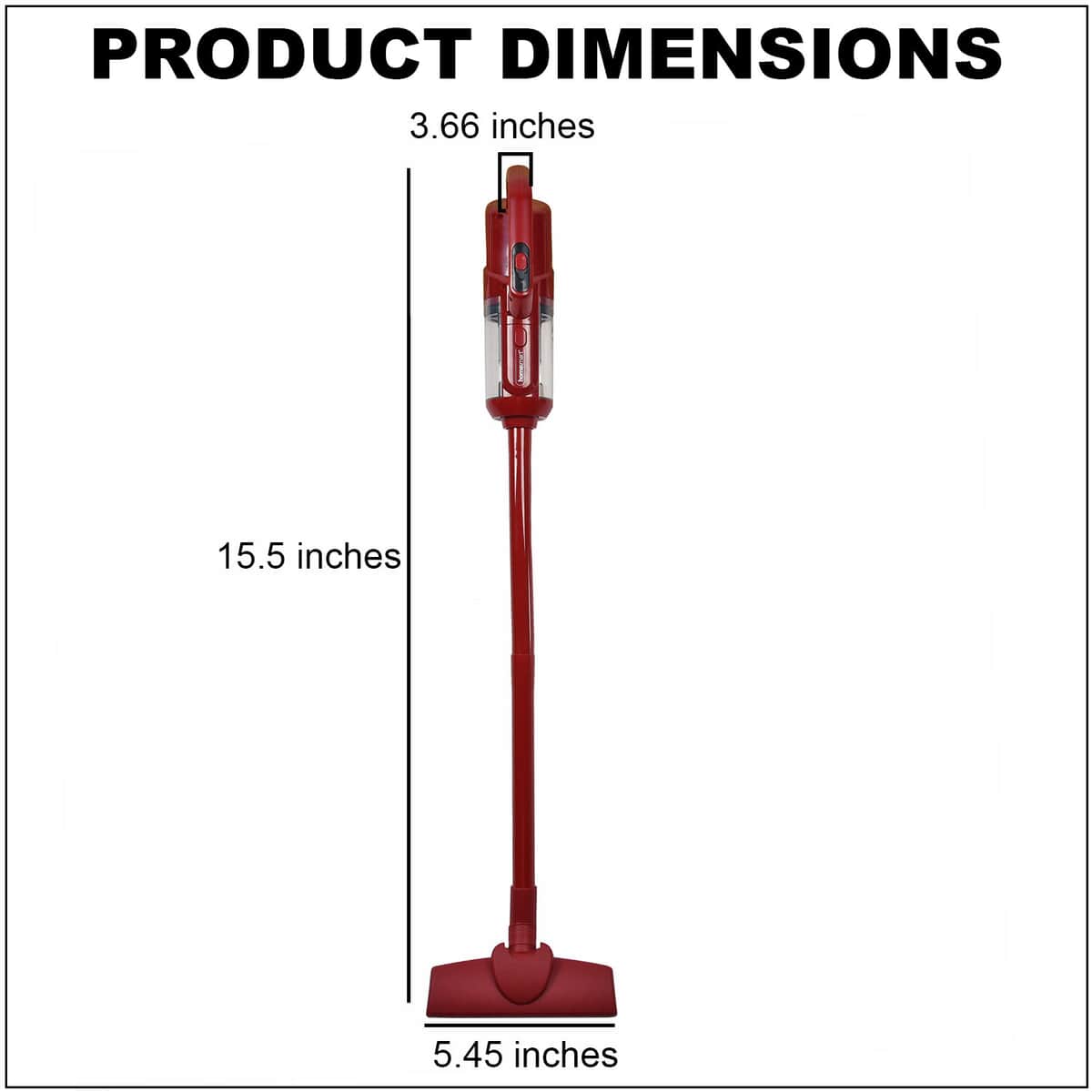 Homesmart 2 in 1 Cordless Cyclone STICK VACUUM CLEANER-Red (Rechargeable) image number 3