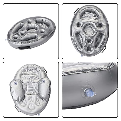 Inflatable Floating Snack Holder with 8 Storage Holes