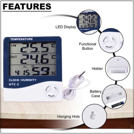 VIP.1 wall-mounted thermometer with degrees Celsius indoor and