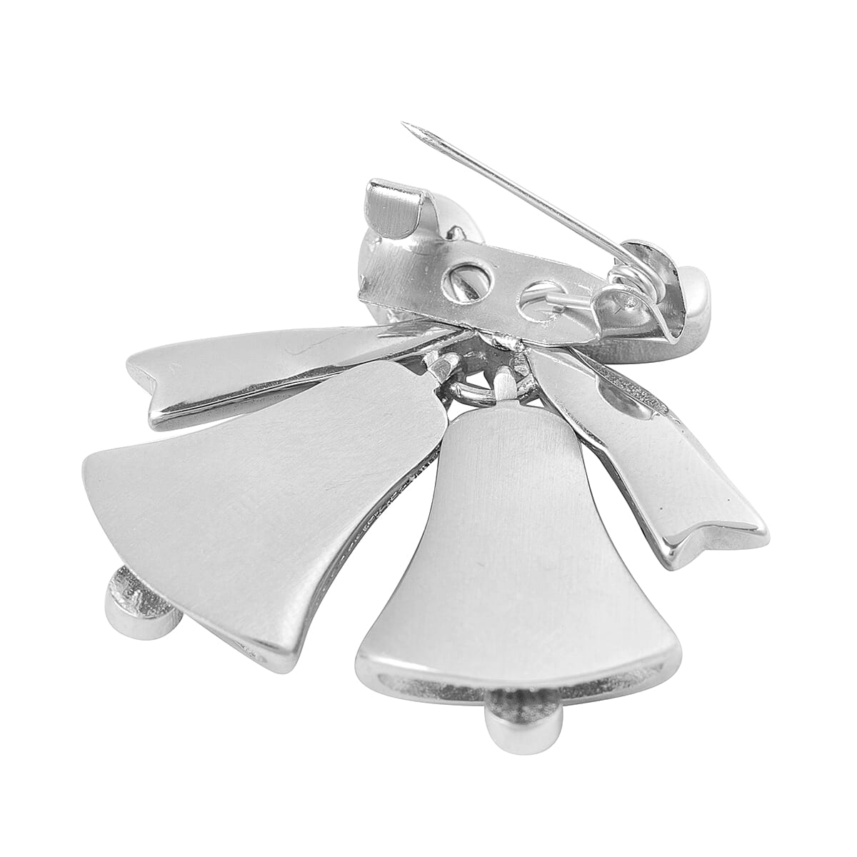 Multi Color Austrian Crystal Bell Brooch in Stainless Steel image number 2