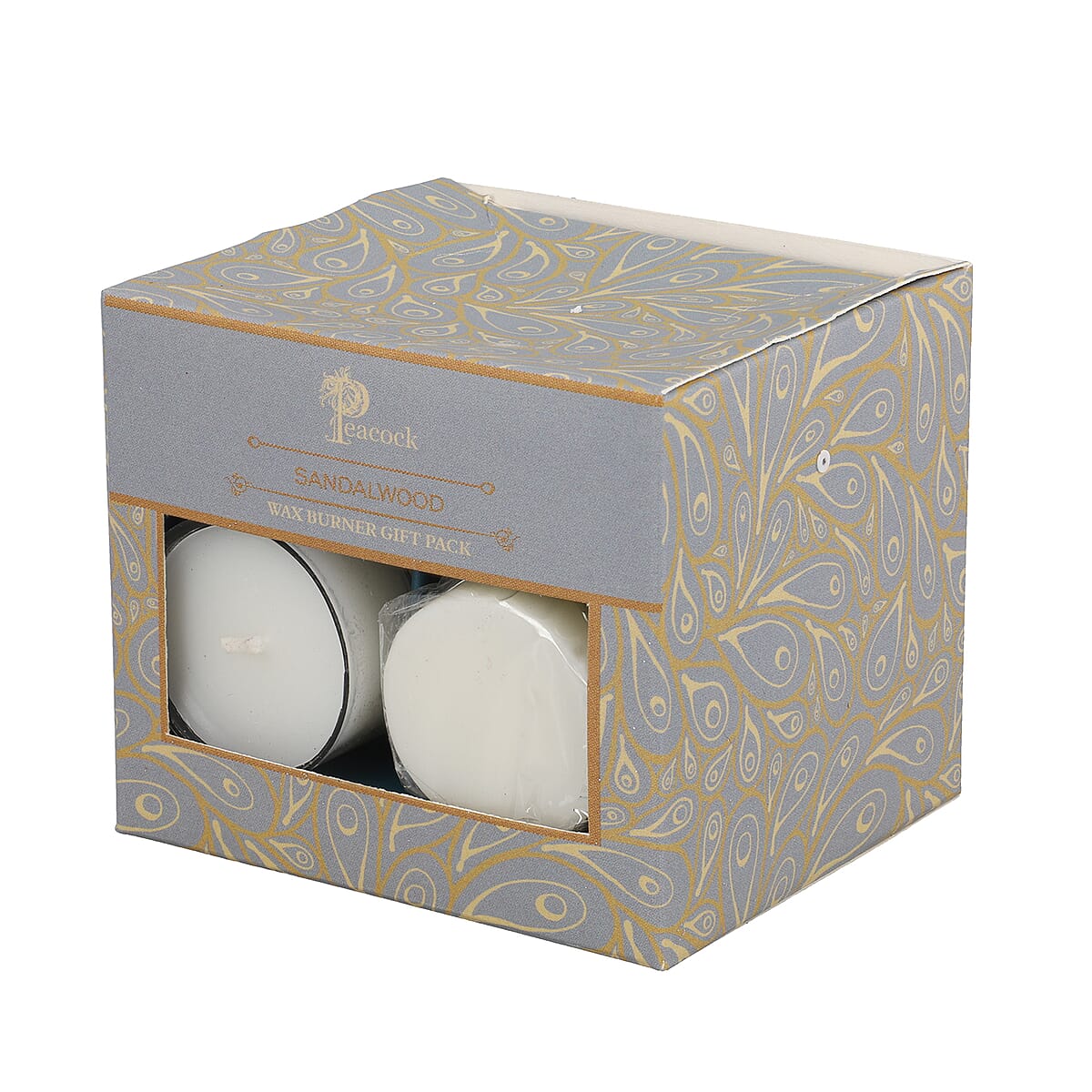 Peacock 3pc Wax Burner Gift Pack -Sandalwood, Ceramic Fragrance Diffuser, Tealight Candle Holder, Essential Oil Burner  image number 6