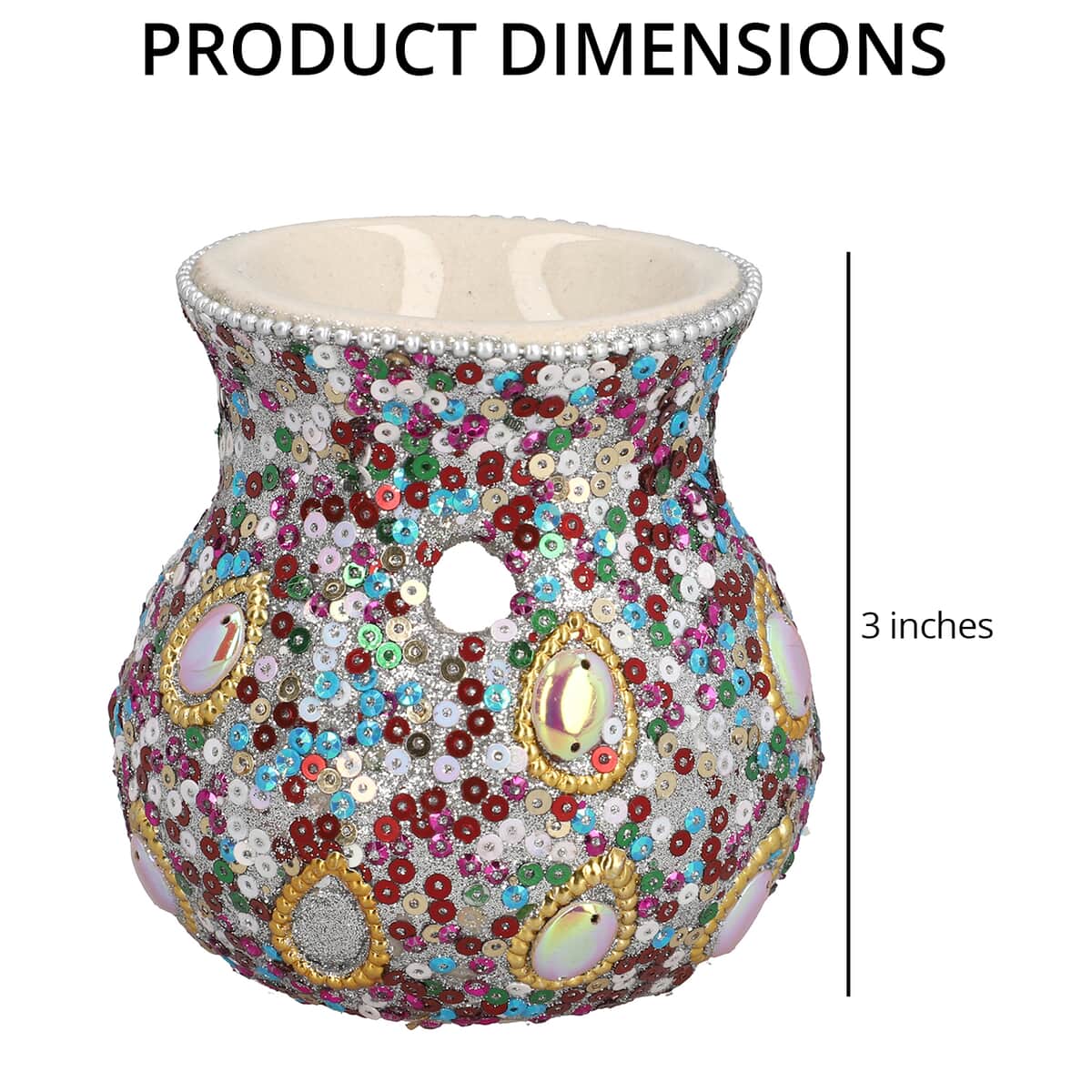 Buy Frosted Pink Peacock Print Ceramic Wax Tart Burner Set at ShopLC.