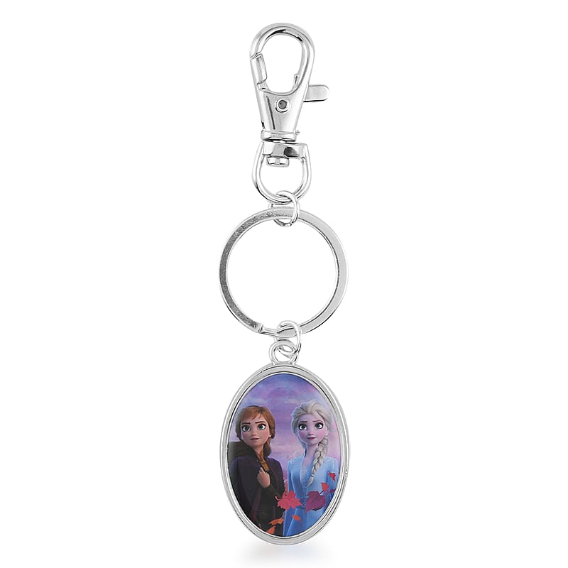 Disney Frozen Pendant Keychain in Silvertone