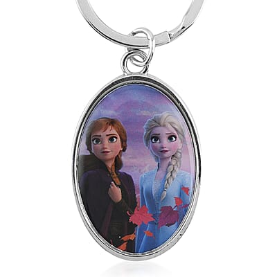 Disney Frozen Pendant Keychain in Silvertone