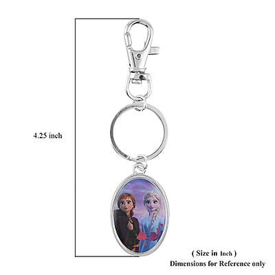 Disney Frozen Pendant Keychain in Silvertone