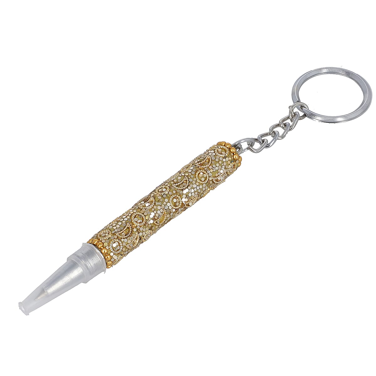 Set of 3 Golden Color Blink Pens, Key Chain Pen and Pearl Pen image number 4
