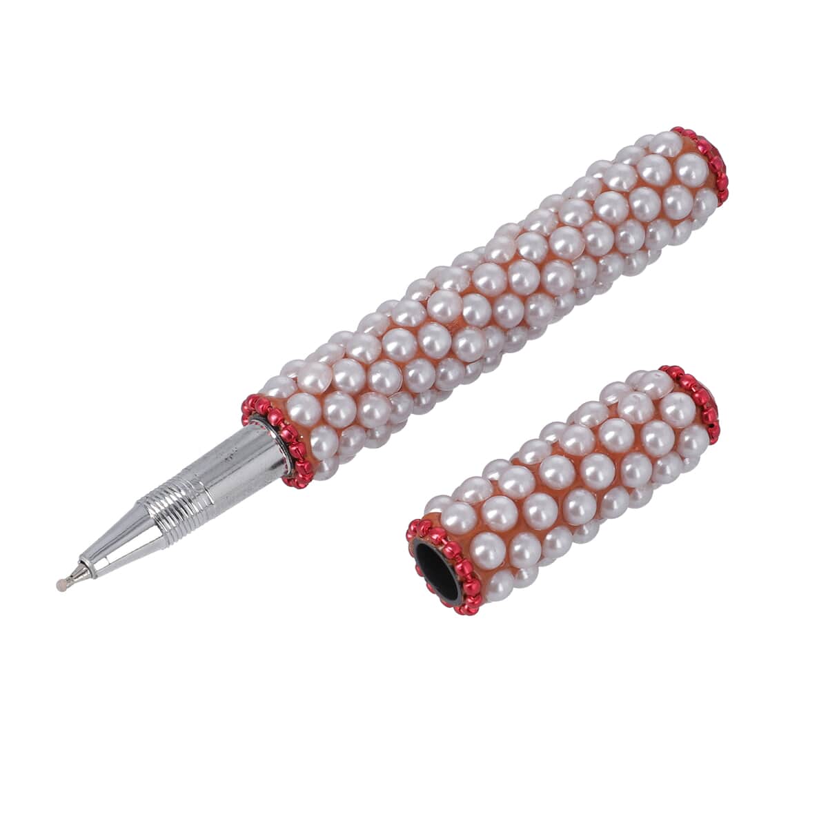 Set of 3 Red Color Blink Pens, Key Chain Pen and Pearl Pen image number 5