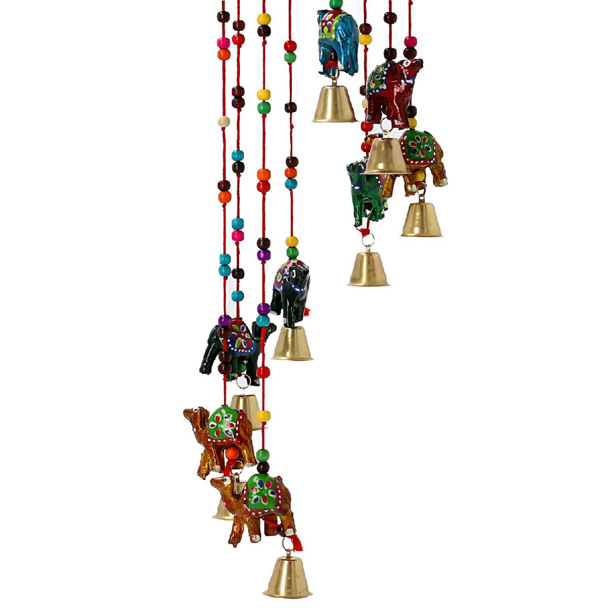 Handmade Multi Color Camel Wind Chimes image number 5
